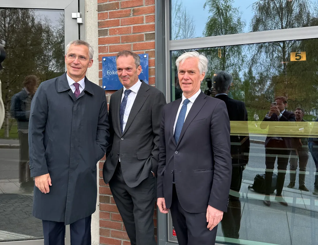 Jens Stoltenberg, Kjetil Houg og Bjørn Østbø, foto